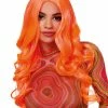 Spirit Halloween Neon Peach Fashion Curls Wig