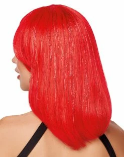 Spirit Halloween Hint of Sparkle Red Pageboy Wig -Halloween ACCESSORIES store 01568575 b