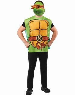 Spirit Halloween Adult Michelangelo Teenage Mutant Ninja Turtles Costume Kit - Ben Cooper -Halloween ACCESSORIES store 01570076 c
