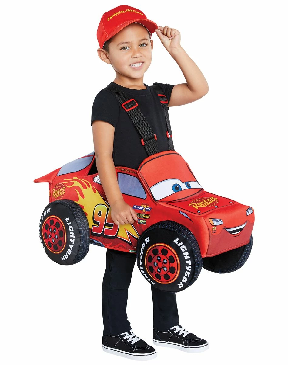 Spirit Halloween Toddler Lightning McQueen Ride-Along Costume - Cars 1 Spirit Halloween Toddler Lightning McQueen Ride-Along Costume - Cars