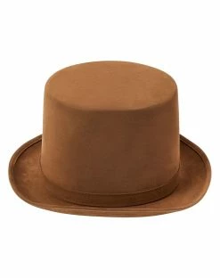 Spirit Halloween Brown Top Hat - Deluxe -Halloween ACCESSORIES store 01572973 d