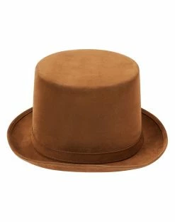Spirit Halloween Brown Top Hat - Deluxe -Halloween ACCESSORIES store 01572973 e