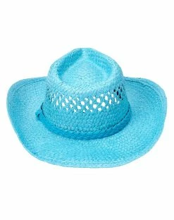 Spirit Halloween Blue Straw Cowboy Hat -Halloween ACCESSORIES store 01573013 e
