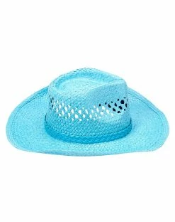 Spirit Halloween Blue Straw Cowboy Hat -Halloween ACCESSORIES store 01573013 f