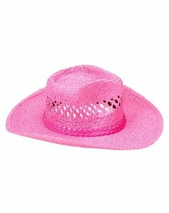 Spirit Halloween Pink Straw Cowboy Hat -Halloween ACCESSORIES store 01573021 c
