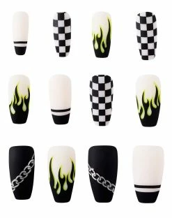 Spirit Halloween Punk Rock Press On Nails -Halloween ACCESSORIES store 01575158 b
