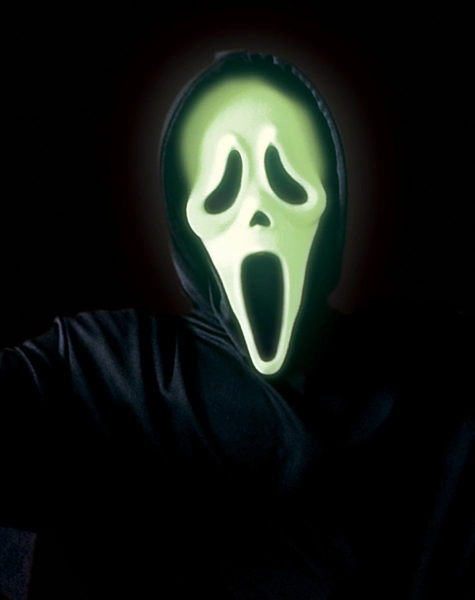 Spirit Halloween Glow in the Dark Ghost Face ® Full Mask 2 Spirit Halloween Glow in the Dark Ghost Face ® Full Mask - Image 2