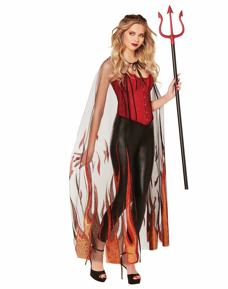 Spirit Halloween Adult Gothic Devil Cape 1 Spirit Halloween Adult Gothic Devil Cape