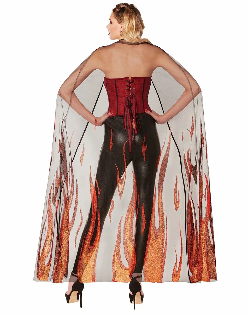 Spirit Halloween Adult Gothic Devil Cape 2 Spirit Halloween Adult Gothic Devil Cape - Image 2