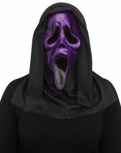 Spirit Halloween Purple Metallic Ghost Face ® Full Mask