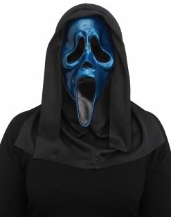 Spirit Halloween Blue Metallic Ghost Face ® Full Mask