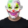 Spirit Halloween Black Light Neon Clown Full Mask