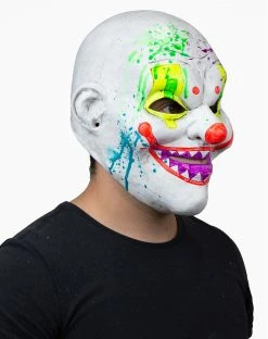 Spirit Halloween Black Light Neon Clown Full Mask -Halloween ACCESSORIES store 01577659 e