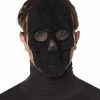 Spirit Halloween Black Velvet Skull Half Mask