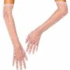 Spirit Halloween Royal Faux Pearl Sheer Gloves