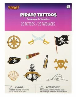 Spirit Halloween Pirate Temporary Tattoos -Halloween ACCESSORIES store 01580620 d