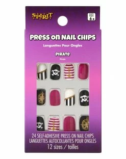 Spirit Halloween Kids Pirate Press On Nails -Halloween ACCESSORIES store 01580638 c