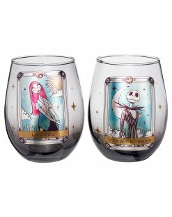 Spirit Halloween Star-Crossed Lovers Drinkware Set 2 Pack 20 oz. - The Nightmare Before Christmas