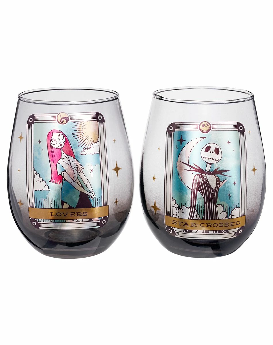 Spirit Halloween Star-Crossed Lovers Drinkware Set 2 Pack 20 oz. - The Nightmare Before Christmas 1 Spirit Halloween Star-Crossed Lovers Drinkware Set 2 Pack 20 oz. - The Nightmare Before Christmas