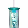 Spirit Halloween Iridescent Jack and Sally Cup with Straw 20 oz. - The Nightmare Before Christmas