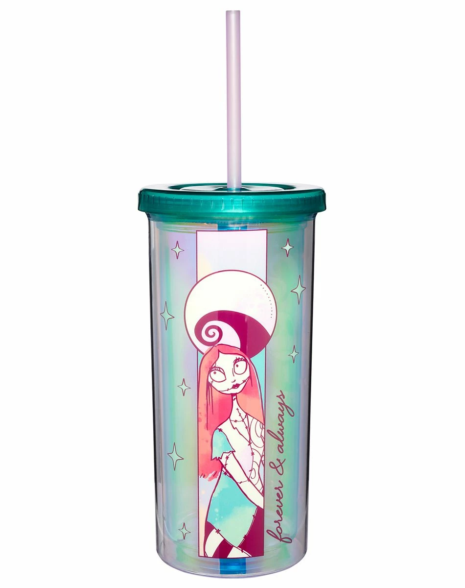 Spirit Halloween Iridescent Jack and Sally Cup with Straw 20 oz. - The Nightmare Before Christmas 2 Spirit Halloween Iridescent Jack and Sally Cup with Straw 20 oz. - The Nightmare Before Christmas - Image 2