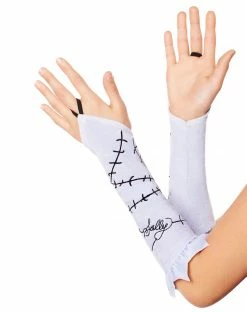 Spirit Halloween Kids Sally Ruffle Fingerless Gloves - The Nightmare Before Christmas