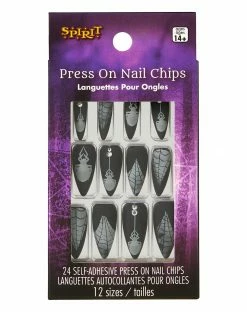 Spirit Halloween Black Widow Witch Press On Nails -Halloween ACCESSORIES store 01582337 c