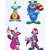 Spirit Halloween Killer Klowns from Outer Space Decal Set - 4 Pack