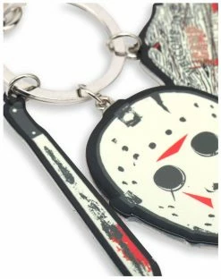 Spirit Halloween Jason Voorhees Mask Charm Keychain - Friday the 13th -Halloween ACCESSORIES store 01584333 d