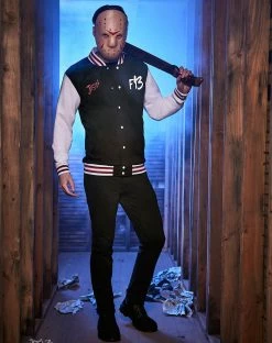 Halloween ACCESSORIES store 24 Spirit Halloween Adult Jason Voorhees Varsity Jacket - Friday the 13th