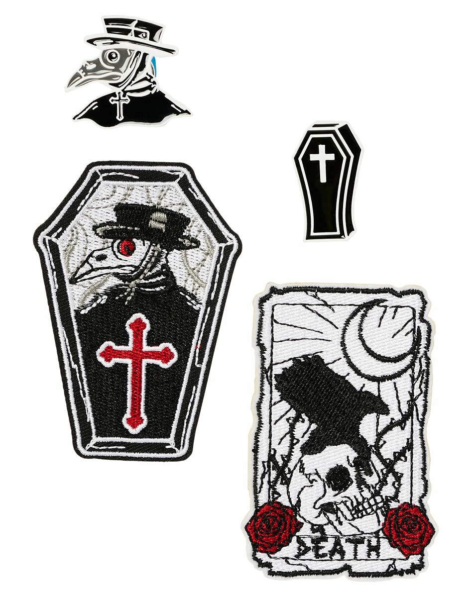 Spirit Halloween Plague Doctor Patch and Pin Set 1 Spirit Halloween Plague Doctor Patch and Pin Set