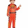 Spirit Halloween Toddler Lightning McQueen Pit Crew Costume - Cars