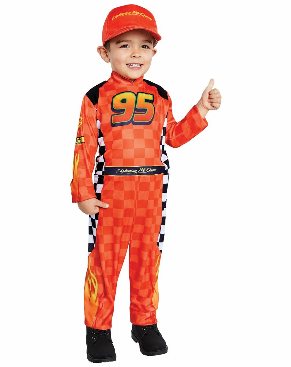 Spirit Halloween Toddler Lightning McQueen Pit Crew Costume - Cars 1 Spirit Halloween Toddler Lightning McQueen Pit Crew Costume - Cars
