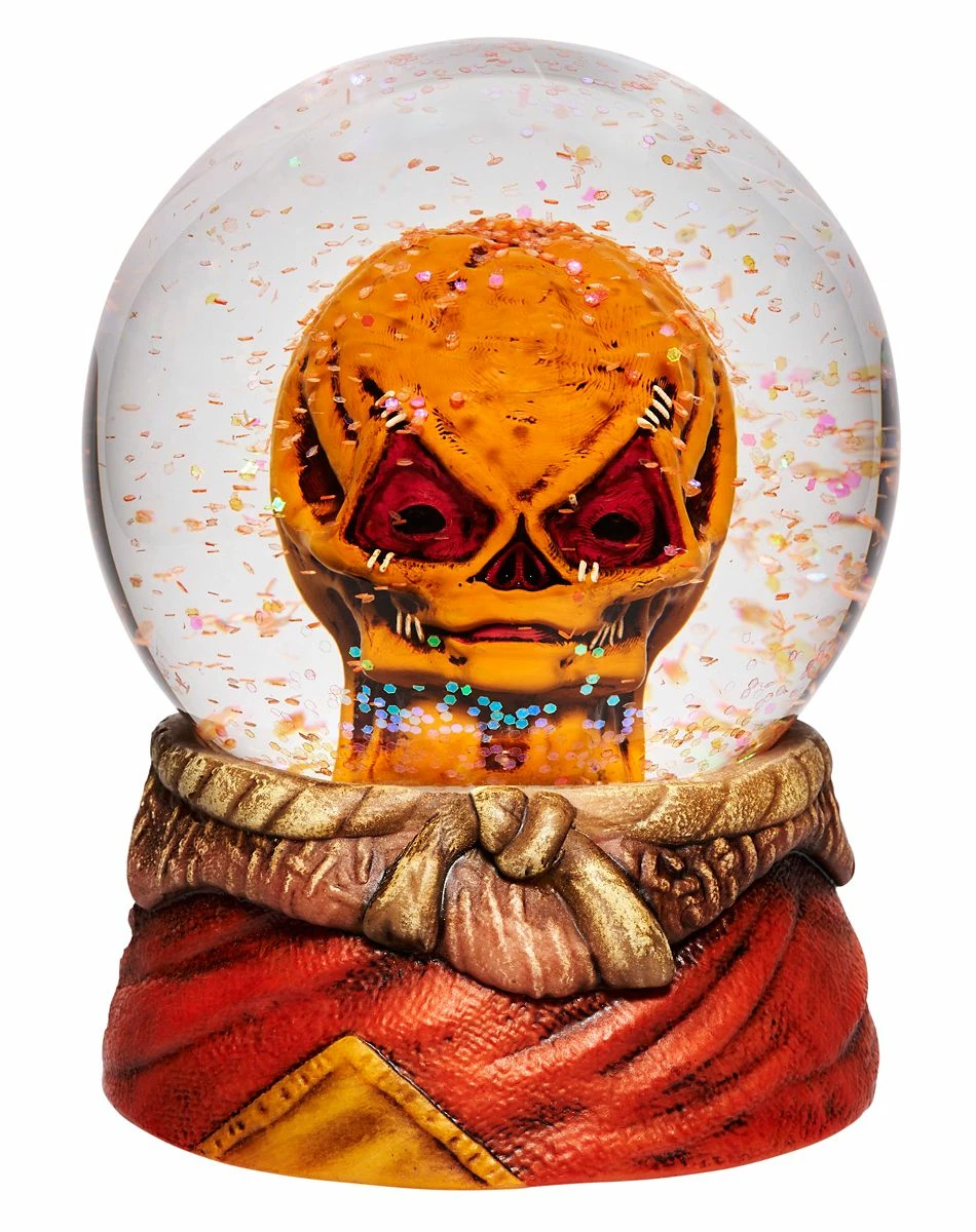 Spirit Halloween Unmasked Sam Snow Globe - Trick 'r Treat 1 Spirit Halloween Unmasked Sam Snow Globe - Trick 'r Treat