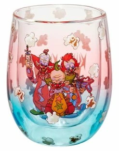 Spirit Halloween Popcorn Killer Klowns From Outer Space Stemless Wine Glass - 13 oz. -Halloween ACCESSORIES store 01590967 b