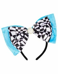 Spirit Halloween Alice Checkerboard Bow Headband
