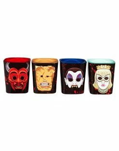 Spirit Halloween Trick 'r Treat Mini Glass Set 2 oz. - 4 Pack