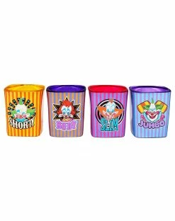 Spirit Halloween Killer Klowns from Outer Space Mini Glass Set 2 oz. - 4 Pack