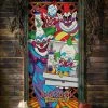 Spirit Halloween Killer Klowns from Outer Space Door Cover