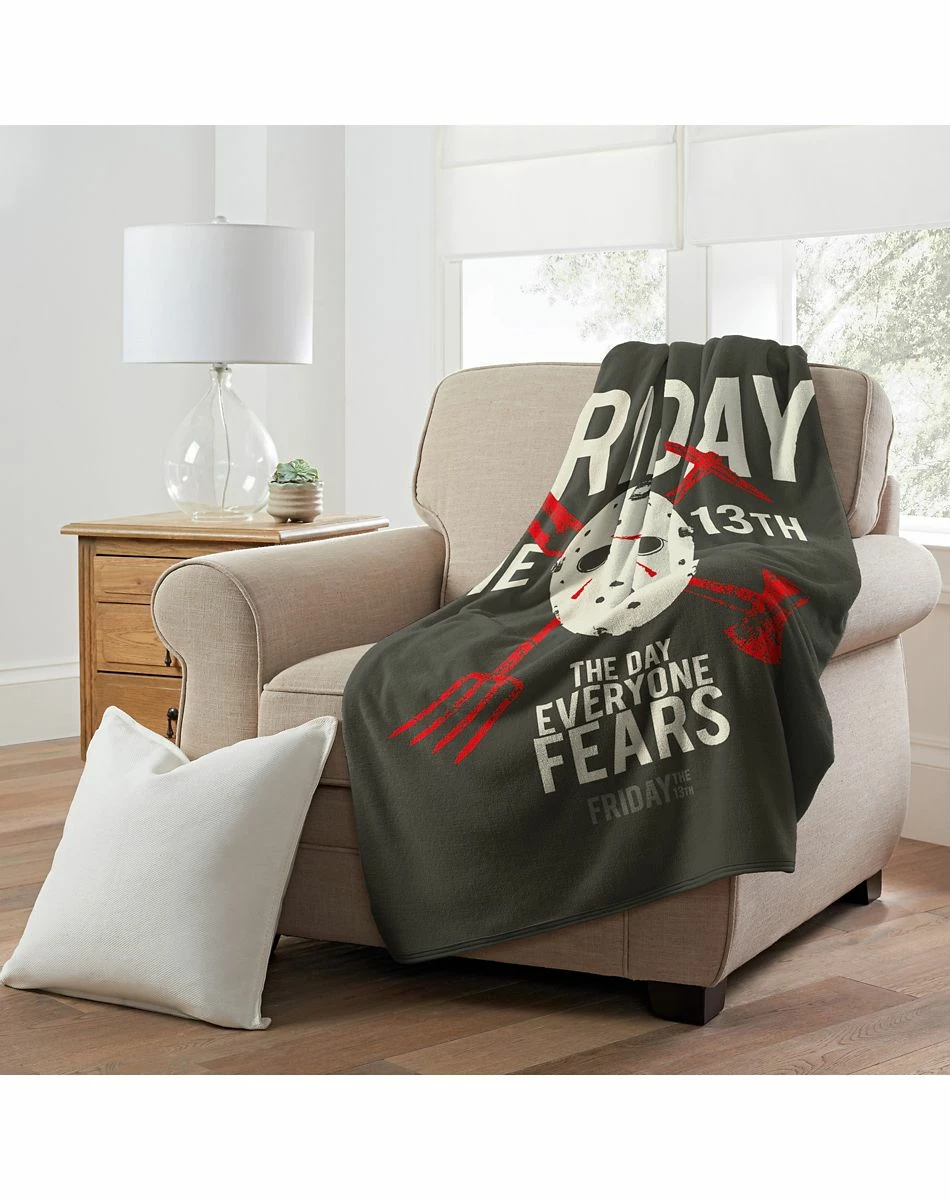 Spirit Halloween Camp Crystal Lake Fleece Blanket - Friday the 13th 2 Spirit Halloween Camp Crystal Lake Fleece Blanket - Friday the 13th - Image 2