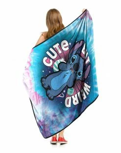 Spirit Halloween Cute But Weird Stitch Fleece Blanket - Lilo & Stitch -Halloween ACCESSORIES store 01594142 c