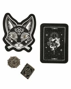 Spirit Halloween Pentagram Patch and Pin Set