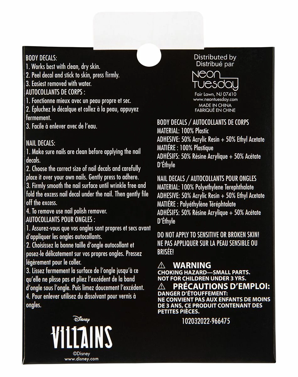 Spirit Halloween Ursula Decals - Disney Villains 3 Spirit Halloween Ursula Decals - Disney Villains - Image 3