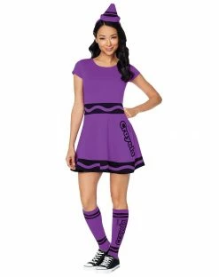 Spirit Halloween Adult Vivid Violet Crayon Dress Costume - Crayola