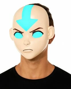Spirit Halloween Light-Up Aang Half Mask - Avatar: The Last Airbender -Halloween ACCESSORIES store 01603786 c