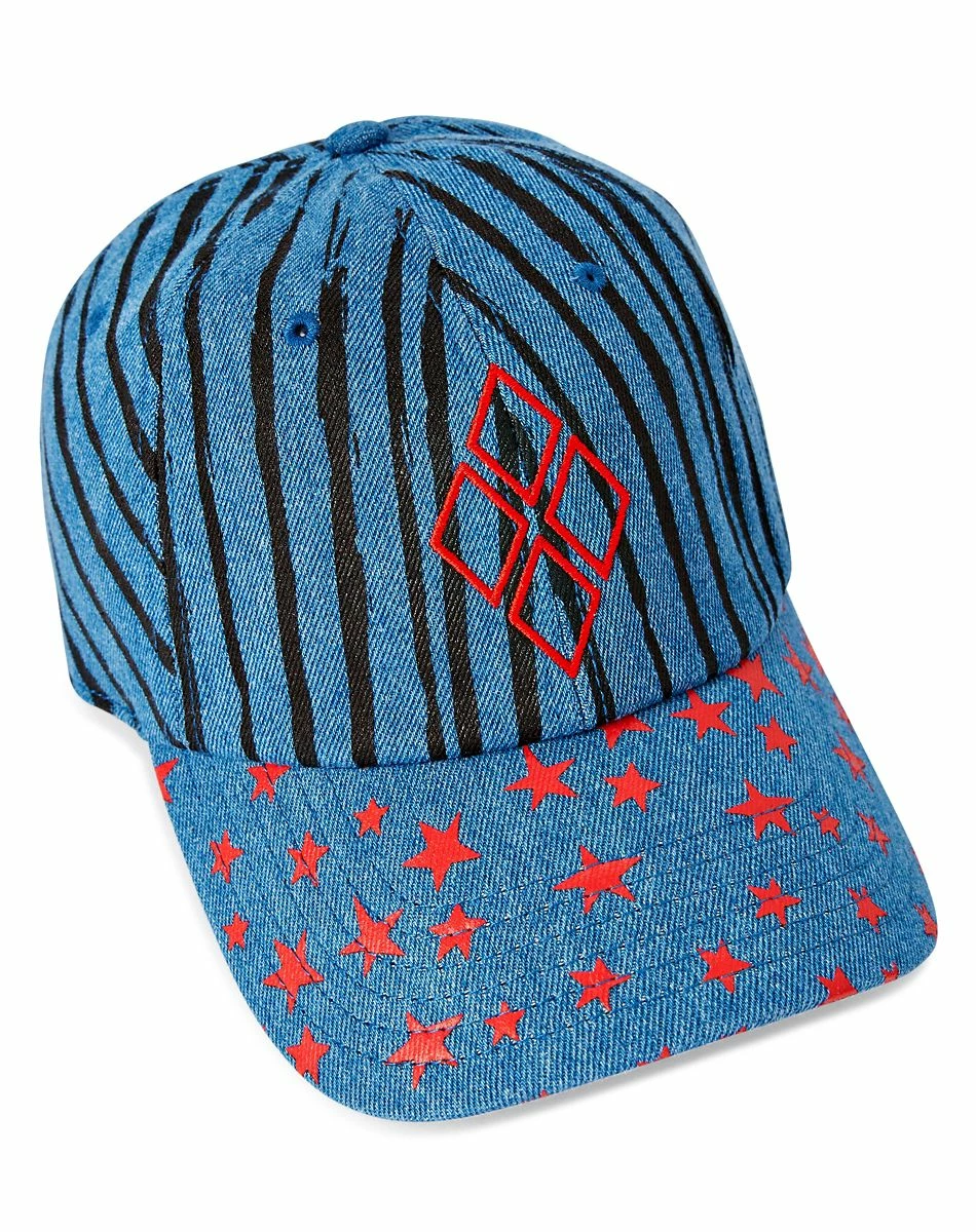 Spirit Halloween Denim Harley Quinn Dad Hat - Birds of Prey 1 Spirit Halloween Denim Harley Quinn Dad Hat - Birds of Prey
