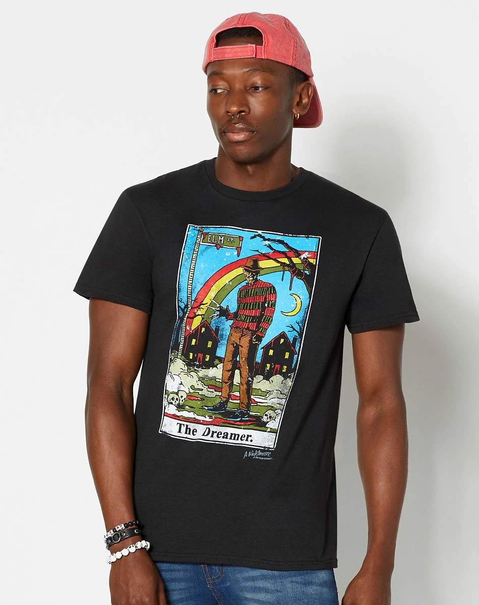 Spirit Halloween Freddy Krueger Tarot Card T Shirt - A Nightmare on Elm Street 1 Spirit Halloween Freddy Krueger Tarot Card T Shirt - A Nightmare on Elm Street