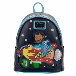Spirit Halloween Loungefly Glow in the Dark Space Adventure Mini Backpack - Lilo & Stitch