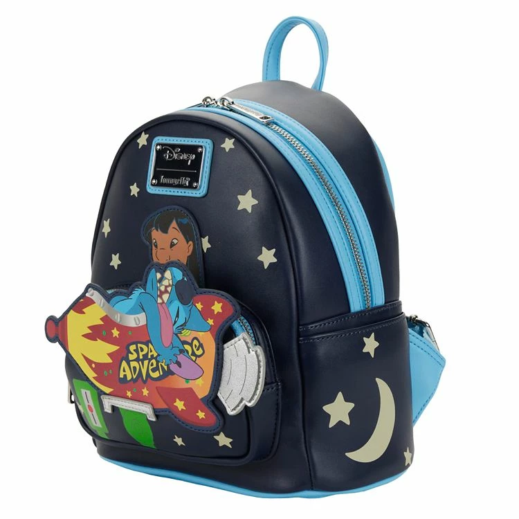Spirit Halloween Loungefly Glow in the Dark Space Adventure Mini Backpack - Lilo & Stitch 2 Spirit Halloween Loungefly Glow in the Dark Space Adventure Mini Backpack - Lilo & Stitch - Image 2