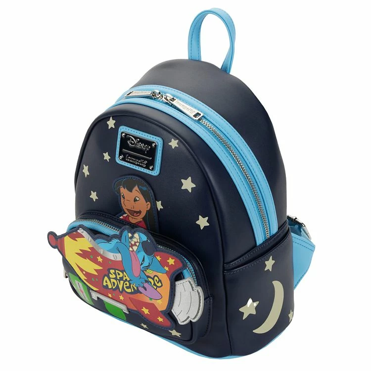 Spirit Halloween Loungefly Glow in the Dark Space Adventure Mini Backpack - Lilo & Stitch 3 Spirit Halloween Loungefly Glow in the Dark Space Adventure Mini Backpack - Lilo & Stitch - Image 3